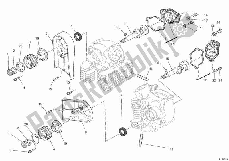 All parts for the Camshaft of the Ducati Monster 795 EU Thailand 2014